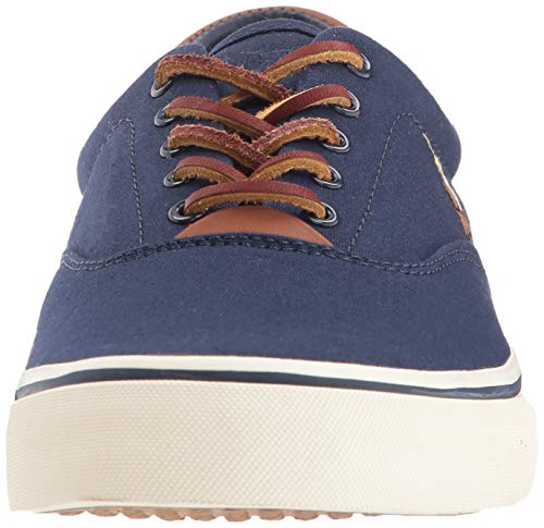 Polo Ralph Lauren Zapatillas Thorton para hombre, azul (Azul marino/flor y brillo), 39.5 EU