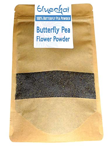 Polvo De Flor De Guisante De Mariposa - colorante azul natural para alimentos - Bluechai 100% natural - guisante de mariposa en polvo puro. Perfecto para bebidas, pasteles y delicias culinarias