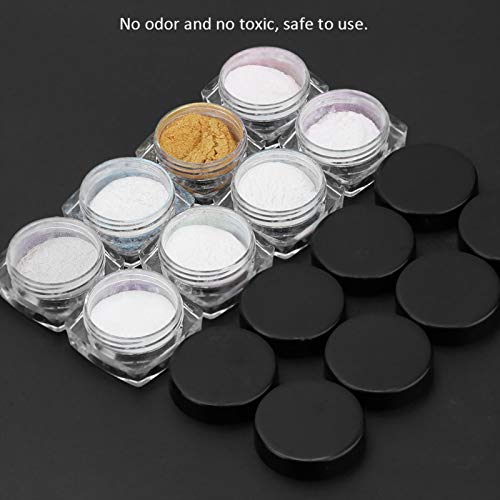 Polvo de pigmento de manicura, polvo de espejo de brillo de manicura combinado con cualquier color base en polvo de uñas 8 piezas para gafas para uñas