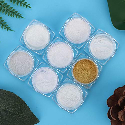 Polvo de pigmento de manicura, polvo de espejo de brillo de manicura combinado con cualquier color base en polvo de uñas 8 piezas para gafas para uñas