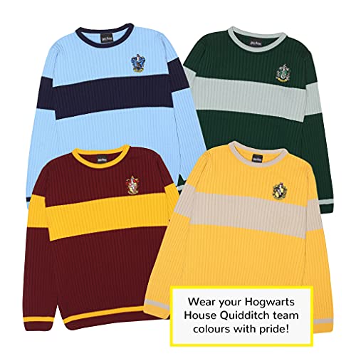 Popgear Harry Potter Gryffindor Quidditch-Jersey de Punto para Mujer, Color Burdeos suéter, Granate, XXL