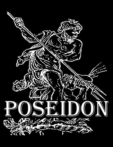 Poseidon: Greek Mythology 100 Dotted Pages Plain Black Cover Multipurpose Notebook/Journal/Diary (8.5 x 11 inches)