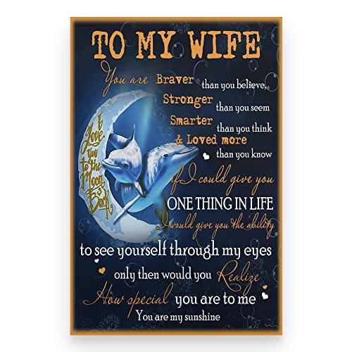 Póster de lienzo con texto "Thank You Because Way You Touch My Life" con texto en inglés "To My Wife You Are The Best Thing", con texto en inglés "Thank You Because Way You Touch My Life"