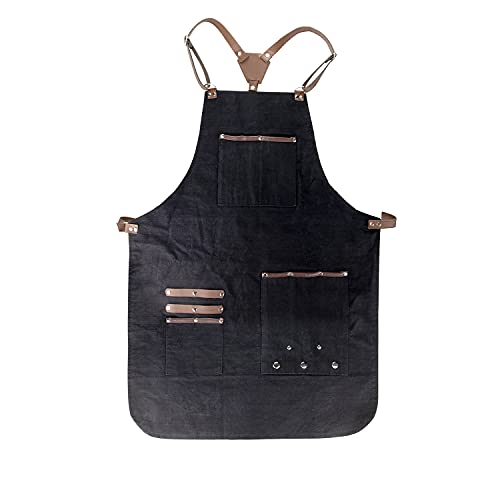 PostQuam - Delantal Barbero | Delantal Peluqueria Profesional - Impermeable con Forro Interior