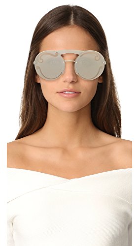 Prada 65Ts, Gafas de Sol Unisex Adulto, Negro (Pale Gold/Blue), 36
