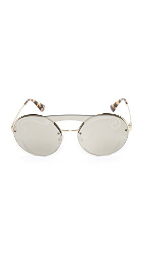 Prada 65Ts, Gafas de Sol Unisex Adulto, Negro (Pale Gold/Blue), 36