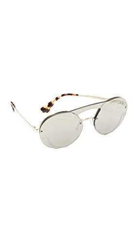 Prada 65Ts, Gafas de Sol Unisex Adulto, Negro (Pale Gold/Blue), 36