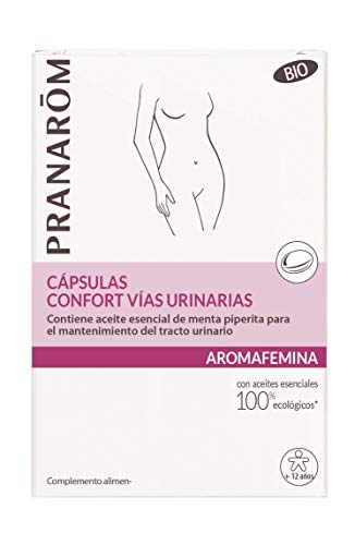 Pranarôm Aromafemina Cápsulas Confort Vías Urinarias Bio, Bienestar Íntimo, alivia el dolor, refuerza el sistema inmunitario, ayuda a prevenir molestias recurrentes, 30 cápsulas