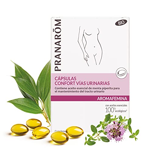 Pranarôm Aromafemina Cápsulas Confort Vías Urinarias Bio, Bienestar Íntimo, alivia el dolor, refuerza el sistema inmunitario, ayuda a prevenir molestias recurrentes, 30 cápsulas