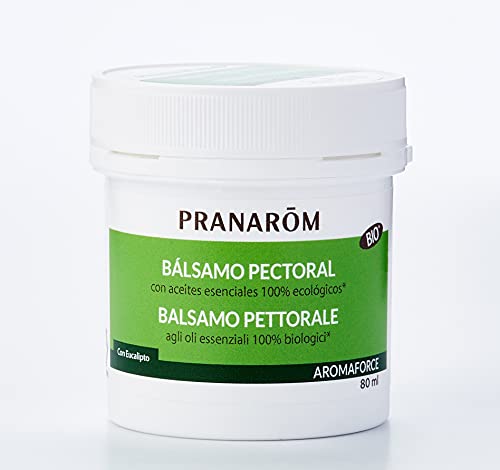 Pranarôm Aromaforce Bálsamo pectoral, con aceite esencial de eucalipto, respiración, defensas naturales, 80 ml
