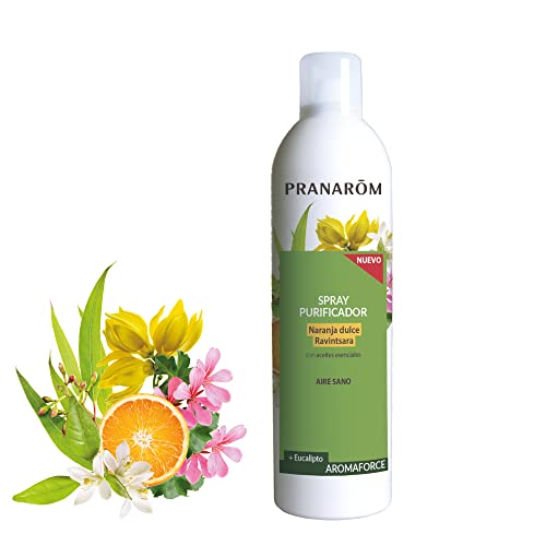 Pranarôm Aromaforce Spray purificador Bio Naranja dulce - Ravintsara - Aire sano, 400 ml