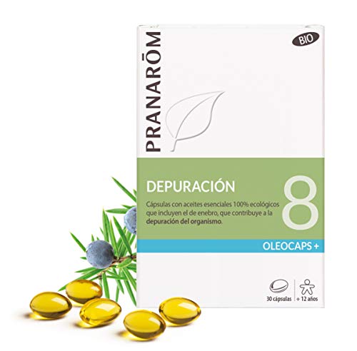 Pranarôm Oleocaps+ 8 Depuración, depuración del organismo, Curas depurativas y adelgazamiento, 30 Cápsulas
