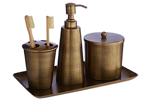 Premier Housewares - Bandeja para cosméticos, latón