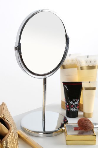 Premier Housewares - Espejo cosmético con Base, Cromado