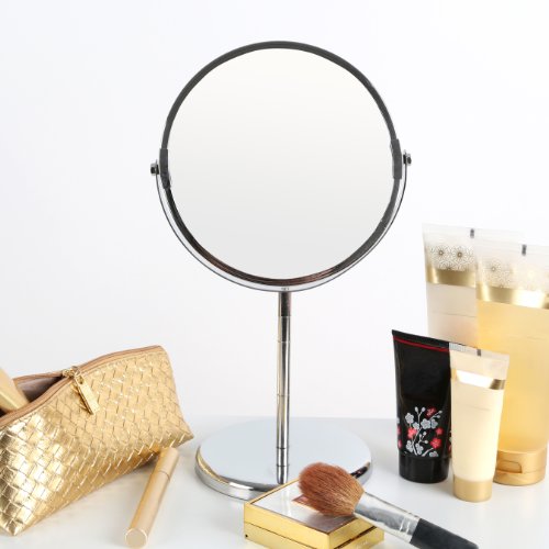 Premier Housewares - Espejo cosmético con Base, Cromado