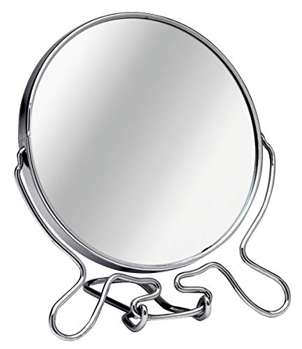 Premier Housewares - Espejo cosmético de 2 Caras (diámetro 15 cm, Cromado)