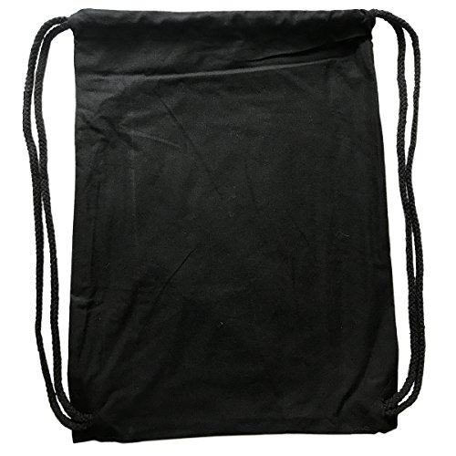 PREMYO Bolsa de Cuerdas Saco de Gimnasio Deporte Mochila Mujer Hombre con Impresión Emoji Kiss Práctico Cómodo Cordón Robusto Algodón Negro