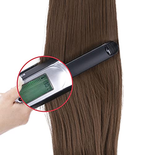 PRETTYSHOP 60cm Postizo Treccia Portare I Codini Extensions Per I Capelli Voluminoso Ondulato Marrón Oscuro H50
