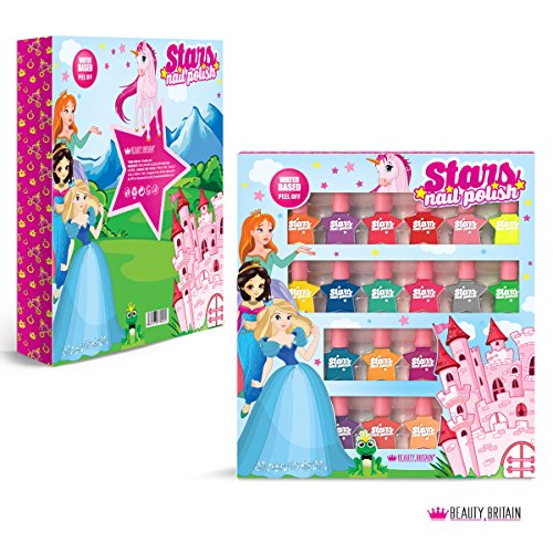 Princess Set de esmalte de uñas a base de agua Pelable 18 Botellas 18 Colores