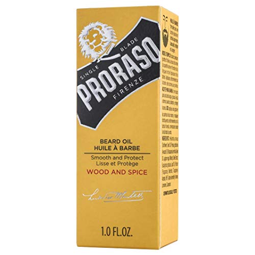 Proraso Wood and Spice Beard Oil - Aceite de playa (3 unidades de 30 ml)