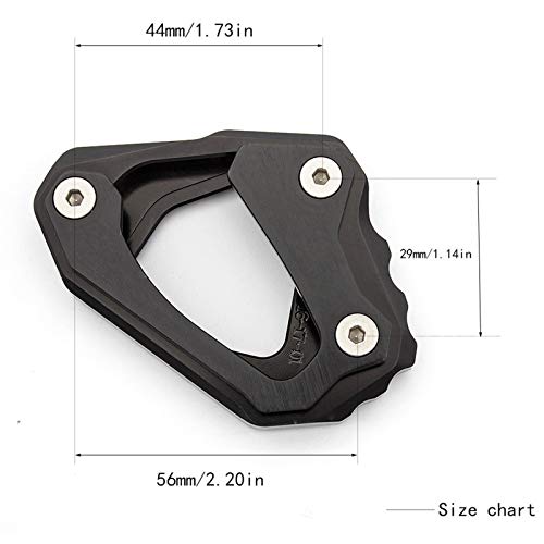 Protección contra caídas de Motocicletas Placa De Soporte para Motocicleta, Soporte Lateral, Almohadilla De Extensión para Ampliar El Pie para Yamaha MT-10 / FZ-10 MT10 FZ10 2016-2018 2016 2017 2018