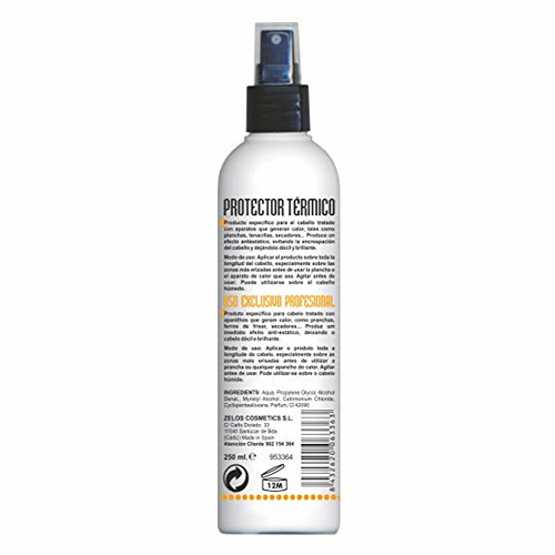 Protector Térmico Para Cabello - 250 ml - Spray protector del calor de plancha, tenacilla y secador - Evita el Encrespamiento y previene daños