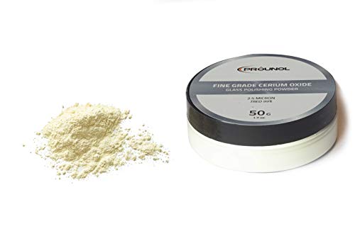 Prounol Óxido de cerio Polvo de Grado Fino para Pulido de Vidrio - TREO 99% - 2.5 micras - 50g