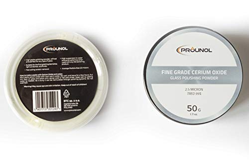 Prounol Óxido de cerio Polvo de Grado Fino para Pulido de Vidrio - TREO 99% - 2.5 micras - 50g