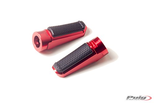 Puig 7318R Juego Estriberas Modelo Sport, Rojo