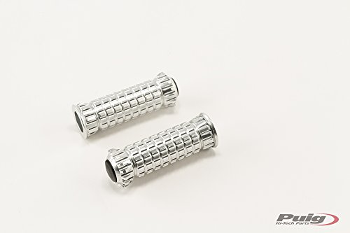 Puig 9192P Juego Estriberas Modelo R-Fighter, Plata