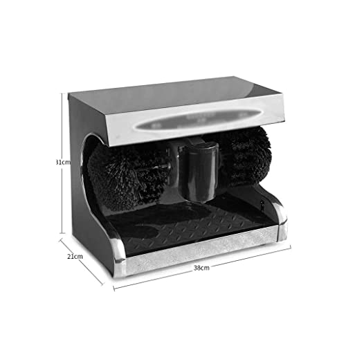 Pulidora de zapatos eléctrica, pulidora de zapatos eléctrica automática, máquina cepilladora, pulidora eléctrica de zapatos para lugares públicos de bancos de hoteles familiares (color: negro2)