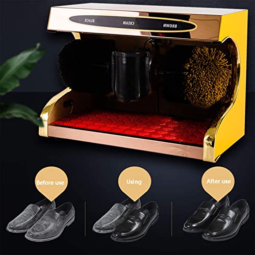 Pulidora de zapatos Pulidora de zapatos por inducción automática Máquina pulidora mecánica Cepillo eléctrico para zapatos para hoteles familiares Cepillos para zapatos de oficina (Dar pulido para