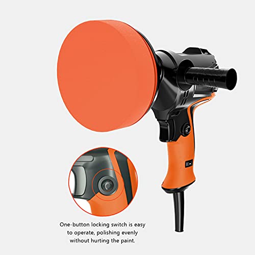 Pulidora eléctrica 980 W, Pulidora Coche velocidad ajustable de seis velocidades, herramienta de pulido de muebles de automóvil