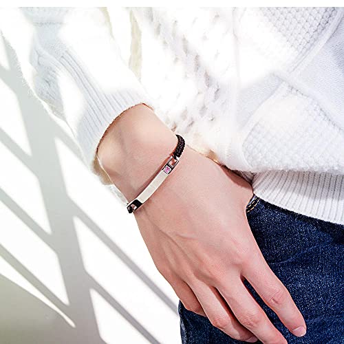 Pulsera Amistad Pulsera Pareja Día de San Valentín Joyas para novia Pulsera con letras DIY-Women's_pink_diamonds