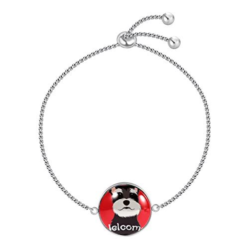 Pulsera de acero inoxidable, brazalete regalo de joyería caja de regalo de moda pulida, pulsera para hombre, pulsera para mujer Cotizar perro de bienvenida