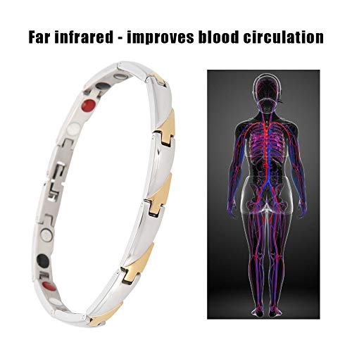 Pulsera de mujer, Terapia magnética de titanio y cuidado de la salud de la moda Elementos de pulsera, Alivio del dolor de equilibrio saludable