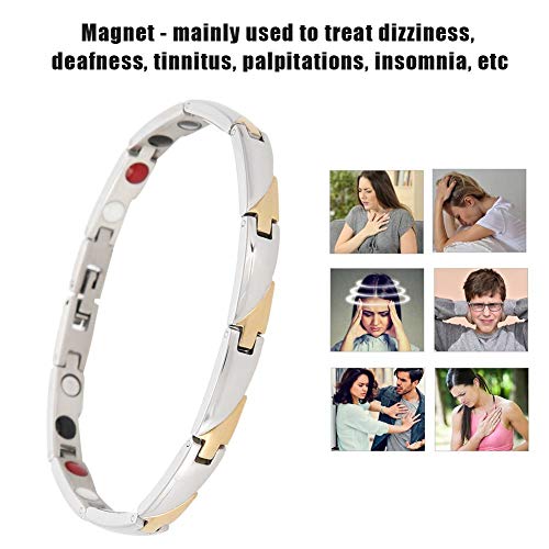 Pulsera de mujer, Terapia magnética de titanio y cuidado de la salud de la moda Elementos de pulsera, Alivio del dolor de equilibrio saludable