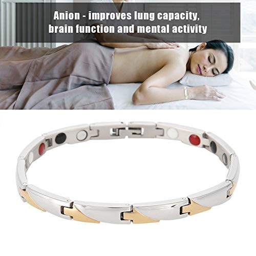 Pulsera de mujer, Terapia magnética de titanio y cuidado de la salud de la moda Elementos de pulsera, Alivio del dolor de equilibrio saludable