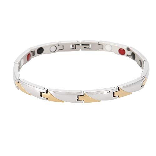 Pulsera de mujer, Terapia magnética de titanio y cuidado de la salud de la moda Elementos de pulsera, Alivio del dolor de equilibrio saludable