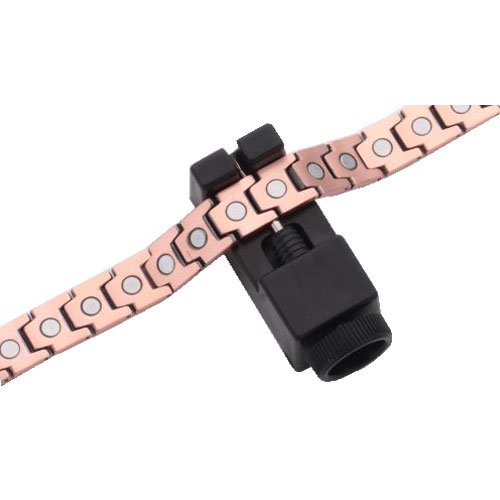Pulsera magnética de acero inoxidable para mujer, 4 elementos, oro rosa, para aliviar el dolor de artritis