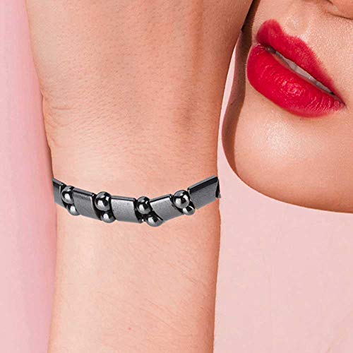 Pulsera Magnética, Mujeres Y Hombres de Moda Cuidado de La Salud Pulsera de Terapia Magnética Pulsera de Pérdida de Peso (Arco de doble cara)