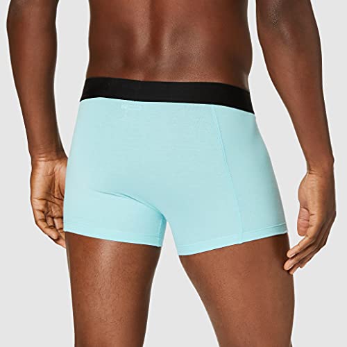 PUMA Placed Logo Boxer 2P Ropa Interior, Blue/Black, L para Hombre