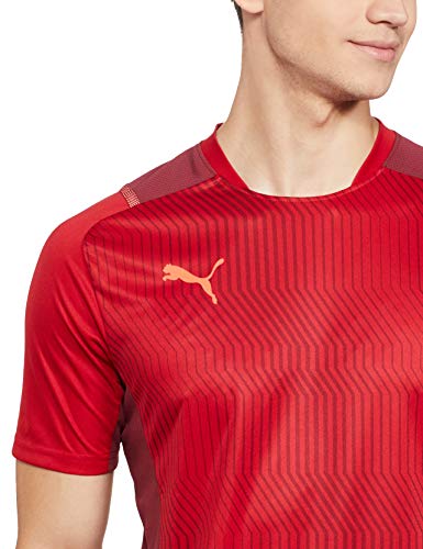 PUMA Teamcup Training Jersey Camiseta, Hombre, Chili Pepper/Cordovan/Red Blast, M