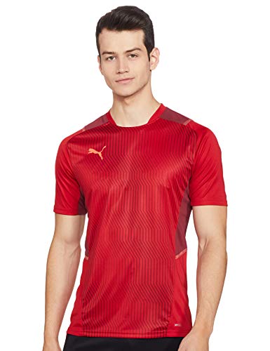 PUMA Teamcup Training Jersey Camiseta, Hombre, Chili Pepper/Cordovan/Red Blast, M