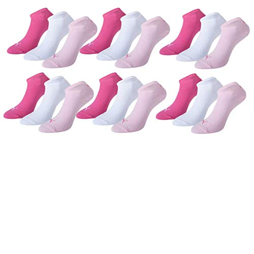 Puma Unisex Invisible Zapatillas Calcetines 6er Pack - pink lady, 39/42