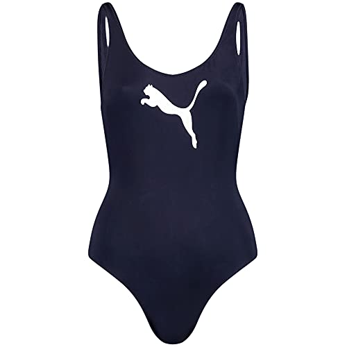 PUMA Women's Swimsuit Bañador de una Pieza, Marina, L para Mujer
