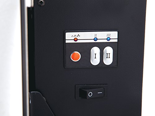 Pur line CHE-450 - Chimenea eléctrica con frontal de espejo y calefacción, 2000 W, Plateado