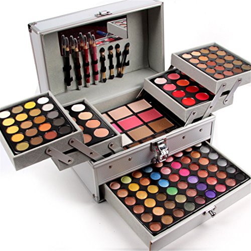 Pure Vie® 132 Colores Sombra De Ojos Corrector Rubor y Brillo de Labios Paleta de Maquillaje Cosmética - Perfecto para Sso Profesional y Diario