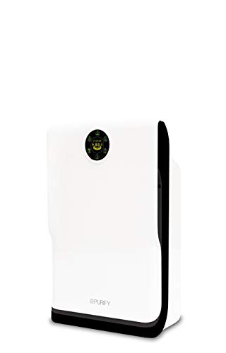 Purificador de aire Purify C160, protección 6 en 1, hasta 40 m², cadr 159 m³/h, PM 2.5 99,9%, ruido 20,4 dBA, eficiencia de filtración bacterica 98,06%, ventilador 3 velocidades, mando a distancia