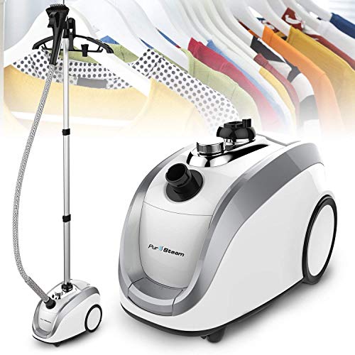 PurSteam 2018 - Vaporizador para Ropa, Prendas, Tela, Profesional, Resistente, 4 Niveles de Vapor Que producen Vapor Continuo